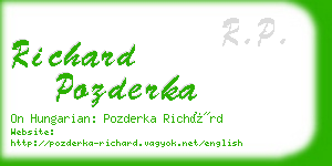 richard pozderka business card